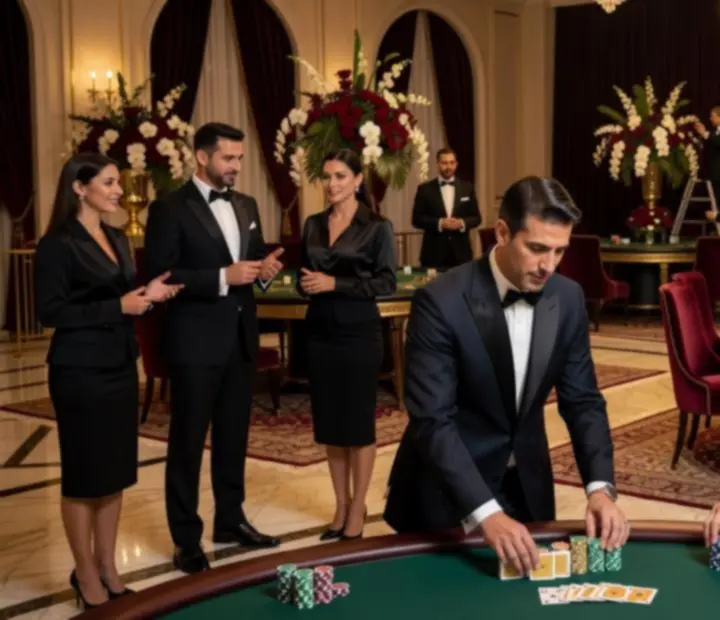 Kulisy organizacji ekskluzywnego wieczoru pokerowego z elegancką aranżacją stołów